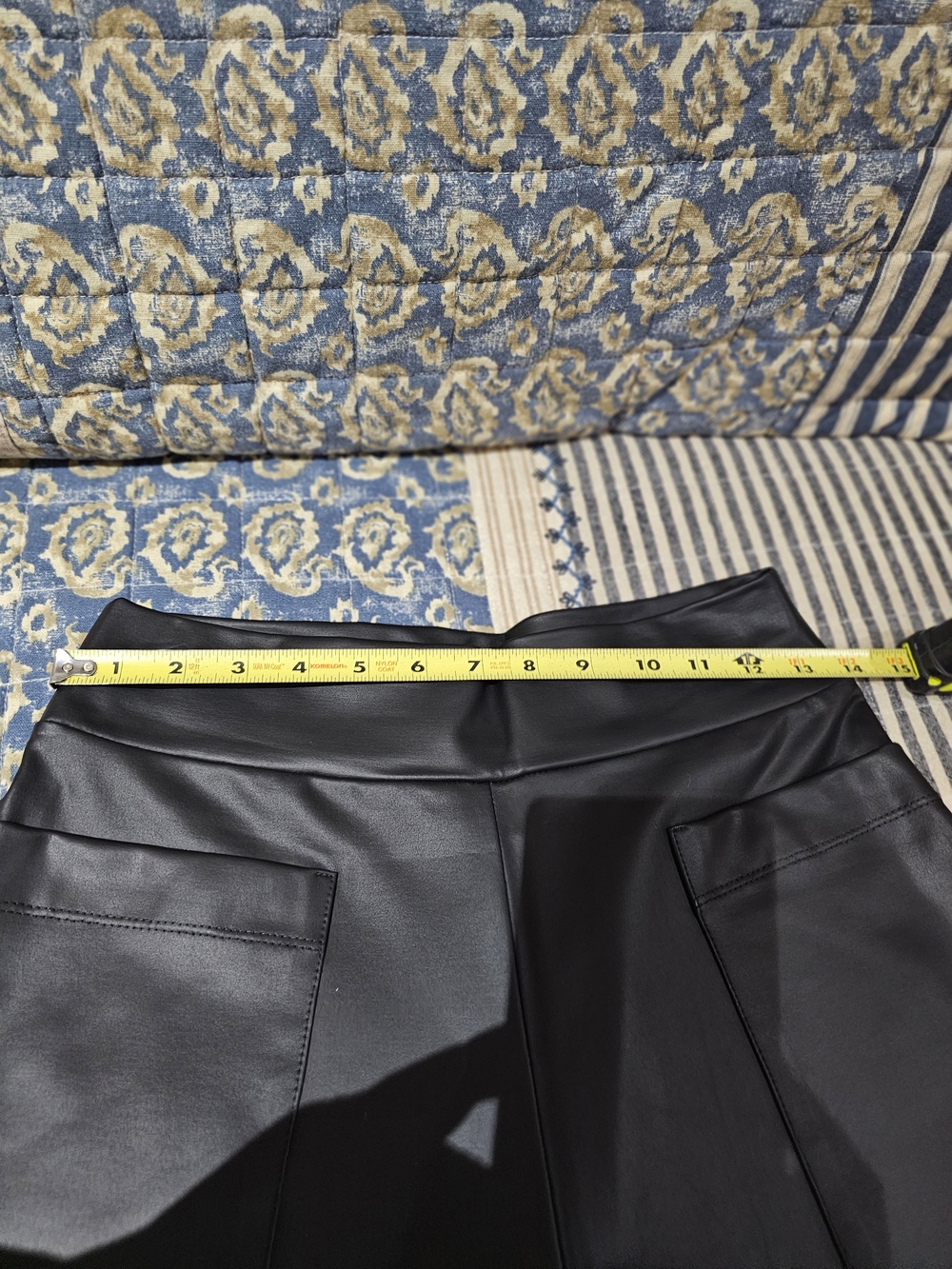 Black Wide-Leg Faux Leather Crop Pants, NWOT - Picture 6 of 9